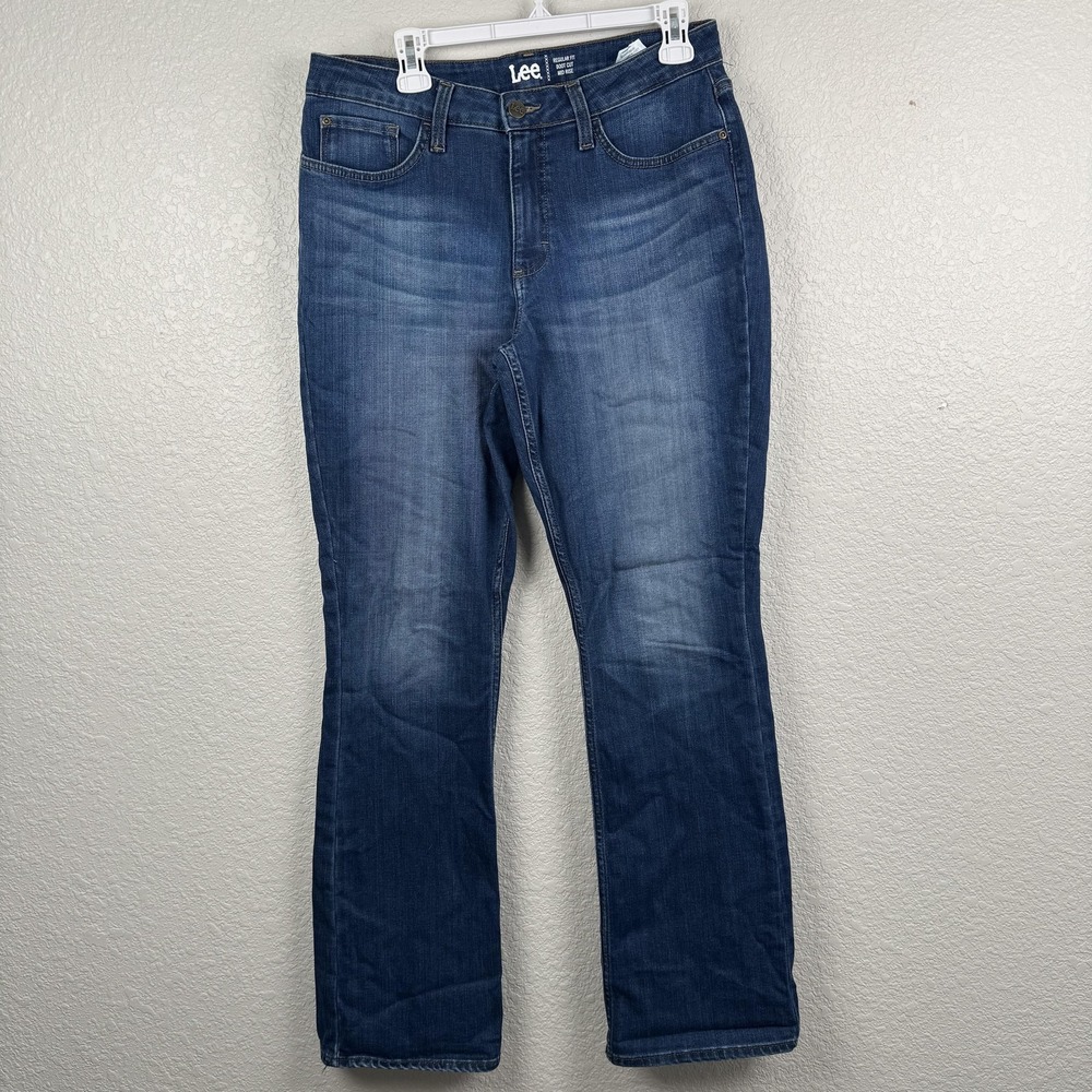 Lee Jeans Womens 12 Long 32x32 Blue Bootcut Mid Rise Stretch Denim 1CMBEW7